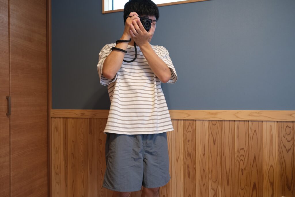 腕にフォームロープを巻き付けて速写スタイルにした様子